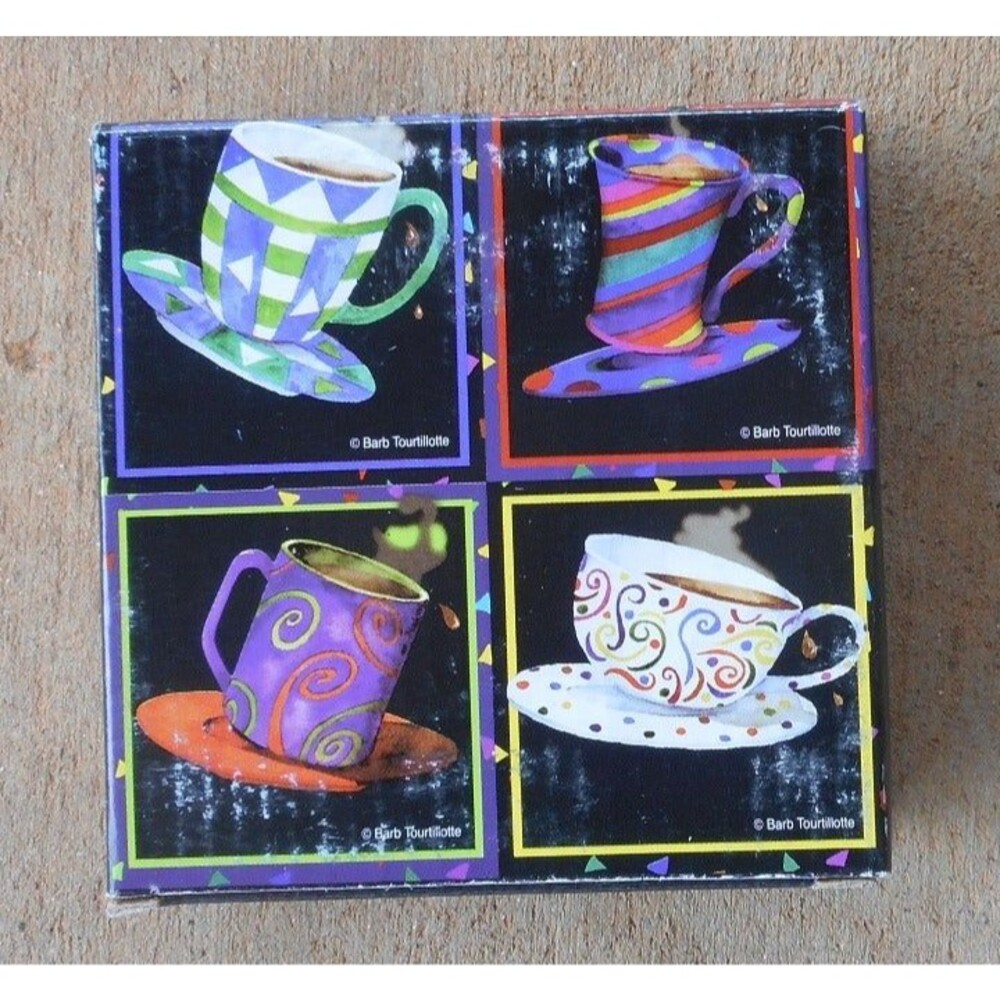 Glass Square Coasters Barb Tourtillotte